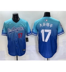 Men Los Angeles Dodgers 17 Shohei Ohtani Blue Limited Stitched Baseball Jersey Men Los Angeles Dodgers 17 Shohei Ohtani Blue Limited Stitched Baseball Jersey