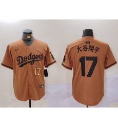 Men Los Angeles Dodgers 17 Shohei Ohtani Brown Cool Base Stitched Baseball Jersey 9 Men Los Angeles Dodgers 17 Shohei Ohtani Brown Cool Base Stitched Baseball Jersey 9