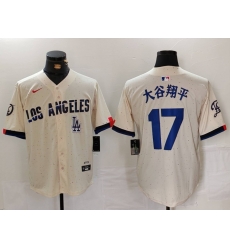 Men Los Angeles Dodgers 17 Shohei Ohtani Cream Stitched Baseball Jersey 3 I Men Los Angeles Dodgers 17 Shohei Ohtani Cream Stitched Baseball Jersey 3 I
