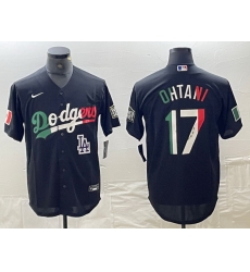 Men Los Angeles Dodgers 17 Shohei Ohtani Mexico Black Cool Base Stitched Baseball Jersey Men Los Angeles Dodgers 17 Shohei Ohtani Mexico Black Cool Base Stitched Baseball Jersey