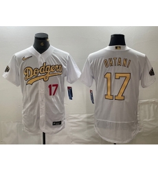 Men Los Angeles Dodgers 17 Shohei Ohtani Number White 2022 All Star Stitched Flex Base Nike Jersey Men Los Angeles Dodgers 17 Shohei Ohtani Number White 2022 All Star Stitched Flex Base Nike Jersey