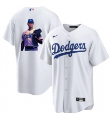 Men Los Angeles Dodgers 17 Shohei Ohtani White Big Logo Cool Base Stitched Jersey Men Los Angeles Dodgers 17 Shohei Ohtani White Big Logo Cool Base Stitched Jersey