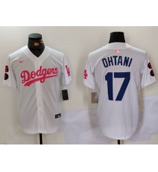 Men Los Angeles Dodgers 17 Shohei Ohtani White Pink Vin 26 Kobe Patch Stitched Baseball Jersey 8 Men Los Angeles Dodgers 17 Shohei Ohtani White Pink Vin 26 Kobe Patch Stitched Baseball Jersey 8