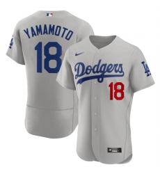 Men Los Angeles Dodgers 18 Yoshinobu Yamamoto Gray 2023 Flex Base Stitched Baseball Jersey Men Los Angeles Dodgers 18 Yoshinobu Yamamoto Gray 2023 Flex Base Stitched Baseball Jersey