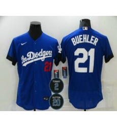 Men Los Angeles Dodgers 21 Walker Buehler Blue 2 20 Patch City Connect Flex Base Stitched Jersey Men Los Angeles Dodgers 21 Walker Buehler Blue 2 20 Patch City Connect Flex Base Stitched Jersey