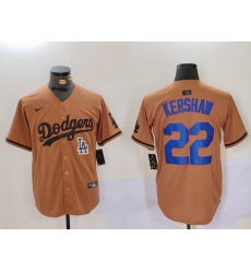 Men Los Angeles Dodgers 22 22 Clayton Kershaw Brown Cool Base Stitched Baseball Jersey 3 Men Los Angeles Dodgers 22 22 Clayton Kershaw Brown Cool Base Stitched Baseball Jersey 3