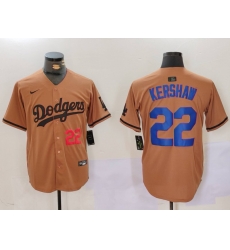 Men Los Angeles Dodgers 22 22 Clayton Kershaw Brown Cool Base Stitched Baseball Jersey 5 Men Los Angeles Dodgers 22 22 Clayton Kershaw Brown Cool Base Stitched Baseball Jersey 5