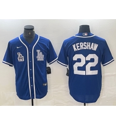 Men Los Angeles Dodgers 22 Clayton Kershaw Blue Cool Base Stitched Baseball Jersey Men Los Angeles Dodgers 22 Clayton Kershaw Blue Cool Base Stitched Baseball Jersey