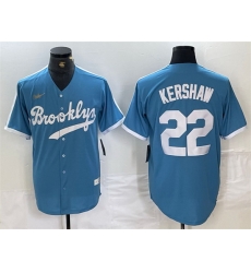 Men Los Angeles Dodgers 22 Clayton Kershaw Light Blue Throwback Cool Base Stitched Baseball Jersey Men Los Angeles Dodgers 22 Clayton Kershaw Light Blue Throwback Cool Base Stitched Baseball Jersey