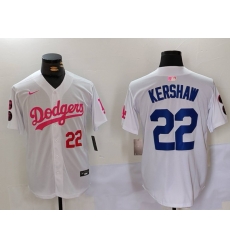 Men Los Angeles Dodgers 22 Clayton Kershaw White Pink Vin 26 Kobe Patch Stitched Baseball Jersey 2 Men Los Angeles Dodgers 22 Clayton Kershaw White Pink Vin 26 Kobe Patch Stitched Baseball Jersey 2
