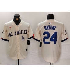 Men Los Angeles Dodgers 24 Kobe Bryant Cream Stitched Baseball Jersey 5 Men Los Angeles Dodgers 24 Kobe Bryant Cream Stitched Baseball Jersey 5
