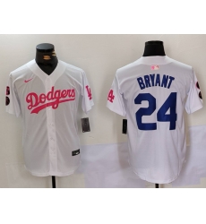Men Los Angeles Dodgers 24 Kobe Bryant White Pink Vin 26 Kobe Patch Stitched Baseball Jersey1 Men Los Angeles Dodgers 24 Kobe Bryant White Pink Vin 26 Kobe Patch Stitched Baseball Jersey1