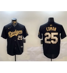 Men Los Angeles Dodgers 25 Tommy Edman Black Gold Limited Stitched Baseball Jersey Men Los Angeles Dodgers 25 Tommy Edman Black Gold Limited Stitched Baseball Jersey