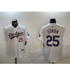 Men Los Angeles Dodgers 25 Tommy Edman White Gold Home Limited Stitched Baseball Jersey Men Los Angeles Dodgers 25 Tommy Edman White Gold Home Limited Stitched Baseball Jersey