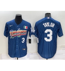 Men Los Angeles Dodgers 3 Chris Taylor Navy Mexico Rainbow Cool Base Stitched Baseball Jersey Men Los Angeles Dodgers 3 Chris Taylor Navy Mexico Rainbow Cool Base Stitched Baseball Jersey