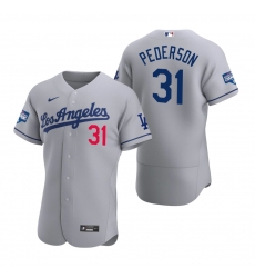 Men Los Angeles Dodgers 31 Joc Pederson Gray 2020 World Series Champions Road Flex Base Jersey Men Los Angeles Dodgers 31 Joc Pederson Gray 2020 World Series Champions Road Flex Base Jersey