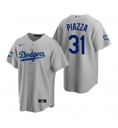 Men Los Angeles Dodgers 31 Mike Piazza Gray 2020 World Series Champions Replica Jersey Men Los Angeles Dodgers 31 Mike Piazza Gray 2020 World Series Champions Replica Jersey
