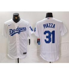 Men Los Angeles Dodgers 31 Mike Piazza White Flex Base Stitched Baseball Jersey Men Los Angeles Dodgers 31 Mike Piazza White Flex Base Stitched Baseball Jersey