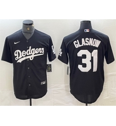Men Los Angeles Dodgers 31 Tyler Glasnow Black Cool Base Stitched Baseball Jersey Men Los Angeles Dodgers 31 Tyler Glasnow Black Cool Base Stitched Baseball Jersey