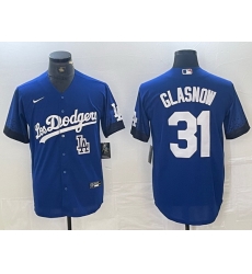 Men Los Angeles Dodgers 31 Tyler Glasnow Blue City Connect Cool Base Stitched Baseball Jersey 2 Men Los Angeles Dodgers 31 Tyler Glasnow Blue City Connect Cool Base Stitched Baseball Jersey 2