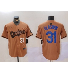 Men Los Angeles Dodgers 31 Tyler Glasnow Brown Cool Base Stitched Baseball Jersey 5 Men Los Angeles Dodgers 31 Tyler Glasnow Brown Cool Base Stitched Baseball Jersey 5