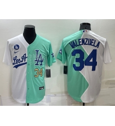 Men Los Angeles Dodgers 34 Fernando Valenzuela 2022 All Star White Green Cool Base Stitched Baseball Jersey Men Los Angeles Dodgers 34 Fernando Valenzuela 2022 All Star White Green Cool Base Stitched Baseball Jersey