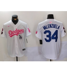 Men Los Angeles Dodgers 34 Fernando Valenzuela White Pink Vin 26 Kobe Patch Stitched Baseball Jersey Men Los Angeles Dodgers 34 Fernando Valenzuela White Pink Vin 26 Kobe Patch Stitched Baseball Jersey