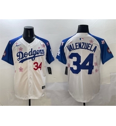 Men Los Angeles Dodgers 34 Fernando Valenzuela White Royal 2025 Tokyo Series Limited Stitched Baseball Jersey 935 Men Los Angeles Dodgers 34 Fernando Valenzuela White Royal 2025 Tokyo Series Limited Stitched Baseball Jersey 935