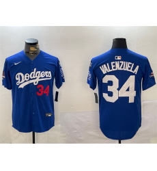 Men Los Angeles Dodgers 34 Toro Valenzuela Royal 2024 World Series Champions With Fernando Memorial Patch Alternate Limited Stitched Baseball Jersey Men Los Angeles Dodgers 34 Toro Valenzuela Royal 2024 World Series Champions With Fernando Memorial Patch Alternate Limited Stitched Baseball Jersey