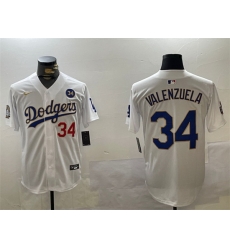 Men Los Angeles Dodgers 34 Toro Valenzuela White Gold 2024 World Series With No 34 Patch Home Limited Stitched Baseball Jersey Men Los Angeles Dodgers 34 Toro Valenzuela White Gold 2024 World Series With No 34 Patch Home Limited Stitched Baseball Jersey