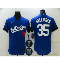 Men Los Angeles Dodgers 35 Cody Bellinger Blue 2 20 Patch City Connect Flex Base Stitched Jersey Men Los Angeles Dodgers 35 Cody Bellinger Blue 2 20 Patch City Connect Flex Base Stitched Jersey