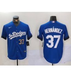 Men Los Angeles Dodgers 37 Teoscar Hernandez Blue Cool Base Stitched Baseball Jersey 2 Men Los Angeles Dodgers 37 Teoscar Hernandez Blue Cool Base Stitched Baseball Jersey 2