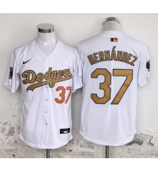 Men Los Angeles Dodgers 37 Teoscar Hernandez White Gold 2025 Cool Base Stitched Baseball Jersey Men Los Angeles Dodgers 37 Teoscar Hernandez White Gold 2025 Cool Base Stitched Baseball Jersey