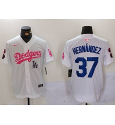 Men Los Angeles Dodgers 37 Teoscar Hernandez White Pink Vin 26 Kobe Patch Stitched Baseball Jersey 5 Men Los Angeles Dodgers 37 Teoscar Hernandez White Pink Vin 26 Kobe Patch Stitched Baseball Jersey 5