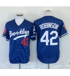 Men Los Angeles Dodgers 42 Jackie Robinson Blue Stitched Baseball Jersey Men Los Angeles Dodgers 42 Jackie Robinson Blue Stitched Baseball Jersey