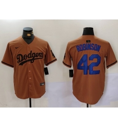 Men Los Angeles Dodgers 42 Jackie Robinson Brown Cool Base Stitched Baseball Jersey 6 Men Los Angeles Dodgers 42 Jackie Robinson Brown Cool Base Stitched Baseball Jersey 6