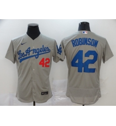 Men Los Angeles Dodgers #42 Jackie Robinson Gray Stitched Flex Base Jersey Men Los Angeles Dodgers #42 Jackie Robinson Gray Stitched Flex Base Jersey