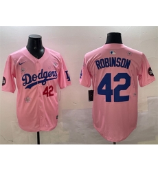 Men Los Angeles Dodgers 42 Jackie Robinson Pink 2025 Tokyo Series Limited Stitched Baseball Jersey Men Los Angeles Dodgers 42 Jackie Robinson Pink 2025 Tokyo Series Limited Stitched Baseball Jersey