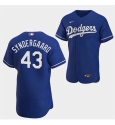 Men Los Angeles Dodgers 43 Noah Syndergaard Blue Flex Base Stitched Baseball Jersey Men Los Angeles Dodgers 43 Noah Syndergaard Blue Flex Base Stitched Baseball Jersey