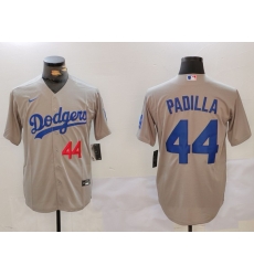 Men Los Angeles Dodgers 44 Vicente Padilla Grey Cool Base Stitched Baseball Jersey 12 Men Los Angeles Dodgers 44 Vicente Padilla Grey Cool Base Stitched Baseball Jersey 12
