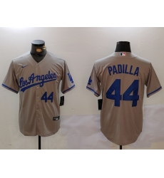 Men Los Angeles Dodgers 44 Vicente Padilla Grey Cool Base Stitched Baseball Jersey 5 Men Los Angeles Dodgers 44 Vicente Padilla Grey Cool Base Stitched Baseball Jersey 5