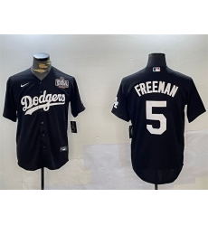 Men Los Angeles Dodgers 5 Freddie Freeman Black 2024 World Series Cool Base Stitched Baseball Jersey 1 Men Los Angeles Dodgers 5 Freddie Freeman Black 2024 World Series Cool Base Stitched Baseball Jersey 1