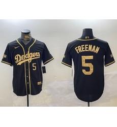 Men Los Angeles Dodgers 5 Freddie Freeman Black Gold 2024 World Series Champions Limited Stitched Baseball Jersey 7 Men Los Angeles Dodgers 5 Freddie Freeman Black Gold 2024 World Series Champions Limited Stitched Baseball Jersey 7