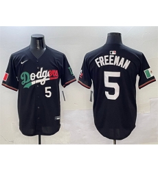 Men Los Angeles Dodgers 5 Freddie Freeman Black Mexico Flag Limited Stitched Baseball Jersey Men Los Angeles Dodgers 5 Freddie Freeman Black Mexico Flag Limited Stitched Baseball Jersey