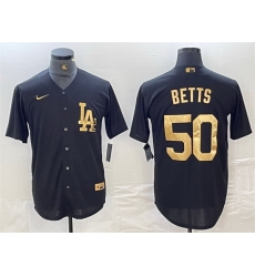 Men Los Angeles Dodgers 50 Mookie Betts Black Cool Base Stitched Baseball Jersey Men Los Angeles Dodgers 50 Mookie Betts Black Cool Base Stitched Baseball Jersey