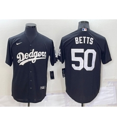 Men Los Angeles Dodgers 50 Mookie Betts Black Cool Base Stitched Jerseyy Men Los Angeles Dodgers 50 Mookie Betts Black Cool Base Stitched Jerseyy