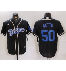 Men Los Angeles Dodgers 50 Mookie Betts Black Cool Base With Patch Stitched Baseball Jersey Men Los Angeles Dodgers 50 Mookie Betts Black Cool Base With Patch Stitched Baseball Jersey