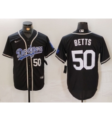 Men Los Angeles Dodgers 50 Mookie Betts Black Fashion Cool Base Stitched Baseball Jersey 5 Men Los Angeles Dodgers 50 Mookie Betts Black Fashion Cool Base Stitched Baseball Jersey 5