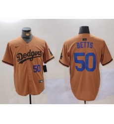 Men Los Angeles Dodgers 50 Mookie Betts Brown Cool Base Stitched Baseball Jersey 2 Men Los Angeles Dodgers 50 Mookie Betts Brown Cool Base Stitched Baseball Jersey 2