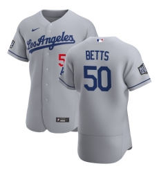 Men Los Angeles Dodgers 50 Mookie Betts Men Nike Gray Road 2020 World Series Bound Flex Base Team MLB Jersey Men Los Angeles Dodgers 50 Mookie Betts Men Nike Gray Road 2020 World Series Bound Flex Base Team MLB Jersey
